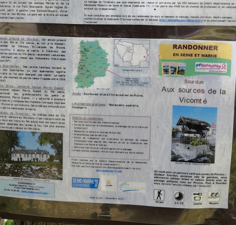 Panneau randonnée